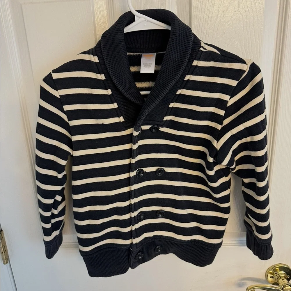 Vintage Gymboree Unique Navy & White Cardigan Sweater•S